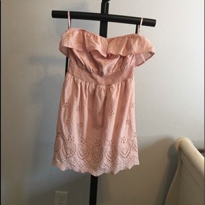 Strapless mini summer dress